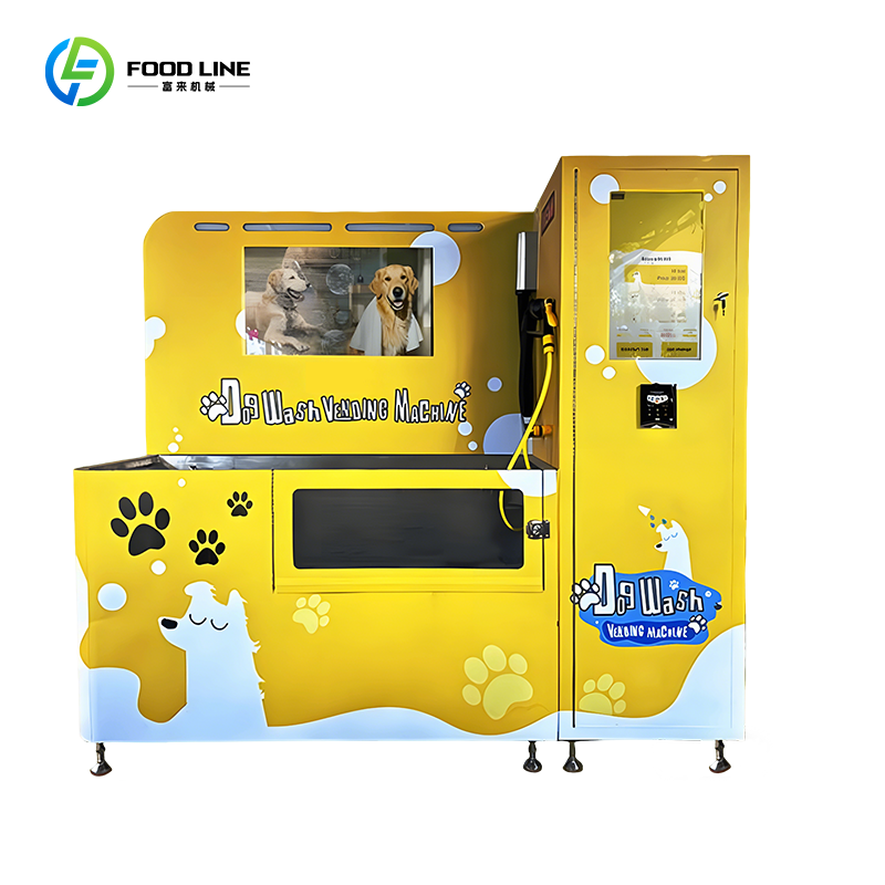 Self-service coin-operated pet washing machine